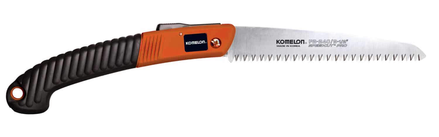 Komelon Folding Saw. Firm grip, folding blade. Japanese high carbon steel.